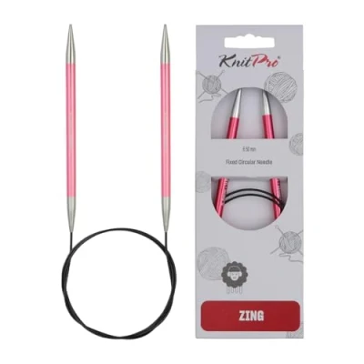 Obrázek KnitPro K47074 kruhová pletací jehla, hliník, růžová, 40 cm / 6,5 mm