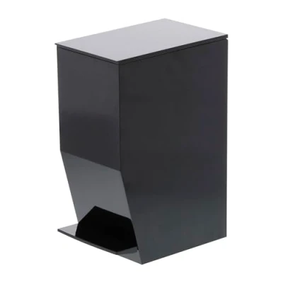 Obrázek Yamazaki 3386 TOWER Step On Kosmetikeimer 4L, schwarz, ABS Harz, Minimalistisches Design, 12 x 19 27,5 cm (LxBxH)