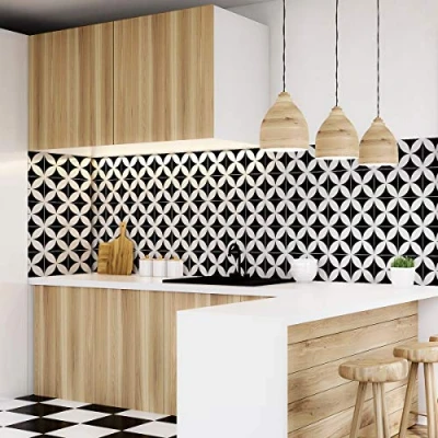 Obrázek Ambiance Sticker Selbstklebende Aufkleber, Wanddekoration, Fliesenaufkleber für Badezimmer und Küche Azulejo Fliesen Ninocito 24 Stück Aufkleber 20 x cm