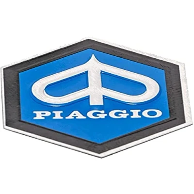 Obrázek Emblém Piaggio 6 rohová kaskáda pro Vespa PX T5 atd. hliník, samolepicí 31x36 mm