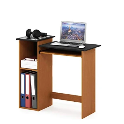 Obrázek Furinno Econ počítačový stůl, psací PC světlá třešeň/černá, 83,8 (š) x 77,7 (V) 39,6 (H) cm