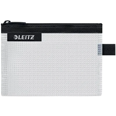 Obrázek Leitz WOW cestovní sáček na zip, průhledný, ideální pro organizaci cestách, odpuzující vodu, malý, 14 x 10,5 cm, černý, 40240095