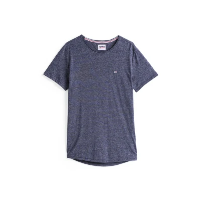 Obrázek Tommy Jeans SLIM Jaspe NECK Jednoduché tričko, Muži, Velikost: XS, Twilight navy