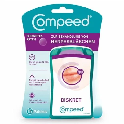Obrázek Compeed Náplast na herpetické váčky s aplikátorem pro urychlené hojení ran proti herpesu v obličeji balení 1 x 15 ks