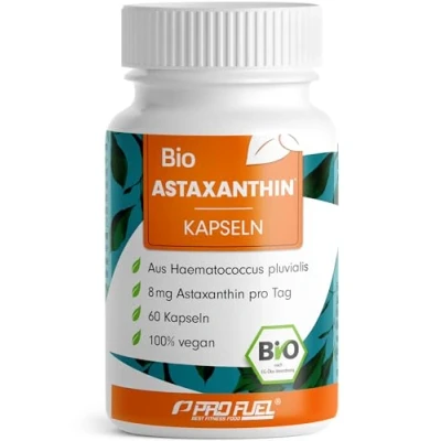 Obrázek bio Astaxanthinové kapsle 60x Astaxanthin ve vysokých dávkách a 8 mg astaxanthinu v jedné kapsli Algamo® Premium z dešťového řas (Haematococcus pluvialis) laboratorně testováno