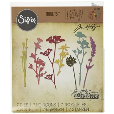 Obrázek Sizzix Květiny od Tim Holtz Thinlits razicí sada, 12 v balení, ocel, Funky Floral #2, 19,1 x 14,3 0,3 cm