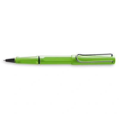 Obrázek Lamy safari green kuličkové pero nadčasově klasické s ergonomickou rukojetí a šířkou tahu M kryt z robustního ASA plastu náplní pro inkoustové 63 v modré barvě
