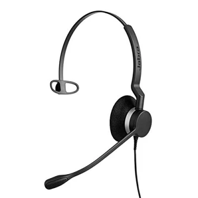 Obrázek Jabra Biz 2300 USB a MS Headset On Ear Mono bezdrátová sluchátka Skype pro business certifikaci Noise Cancelling s ovládací jednotkou softfony stolní telefony, černá