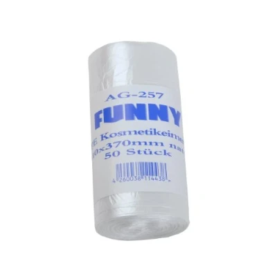 Obrázek Funny HDPE kosmetická taštička na lehké odpady, 310 x 370 mm, transparentní, balení 40 ks (40 50 kusů)