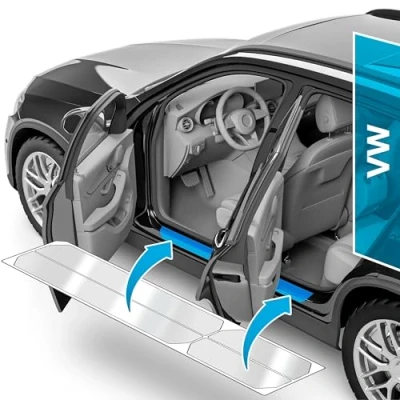 Obrázek uProtect Ochrana nástupních lišt pro VW T7 ST I 2021 2024 Ochranná Fólie na dveře automobilu Příslušenství Ozdobné lišty ochranu laku Průhledná