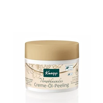 Obrázek Kneipp Hýčkající krémový olejový peeling s hodnotným arganovým olejem pro hladší a zářivě krásnou pokožku veganský 200 ml