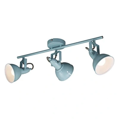 Obrázek Briloner Svítidla stropní svítidlo, lampa se 3 otočnými a bodovými světly v retro / vintage designu, objímka: E14 max. 40 W, kov, rozměry: 554 x 100 181 mm, barva: mátově bílá