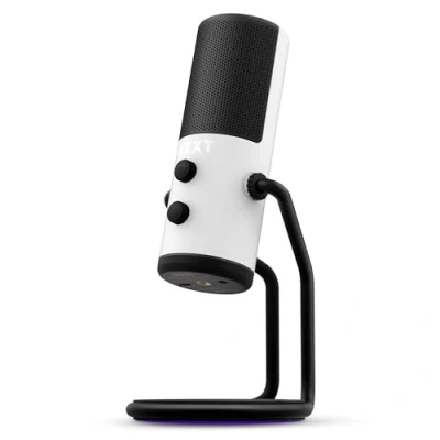 Obrázek NZXT Capsule AP WUMIC W1 USB Streaming Mikrofon Hohe Audioqualität Unidirektionale Nierencharakteristik Hochauflösende Sprachaufnahme Plug &amp; Play Weiß