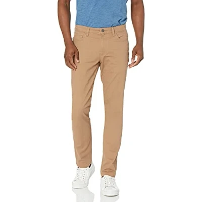 Obrázek Amazon Essentials Herren 5 Pocket Chinohose, Komfortabler Stretch, Skinny Passform (Früher Goodthreads), Helles Khakibraun, 36W / 32L