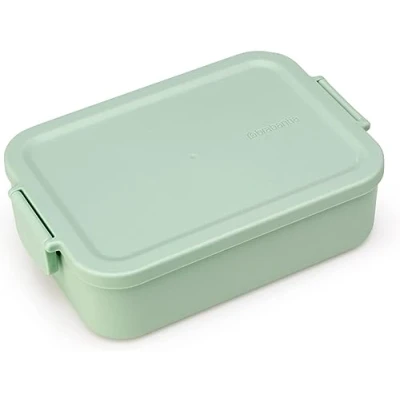 Obrázek Brabantia Make &amp; Take Brotdose Medium Platz für Sandwiches Deckel mit Klickverschluss Gefriergeeignet Spülmaschinen Mikrowellenfest Jade Green 20 x 13,5 5,5 cm