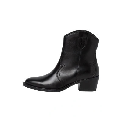 Obrázek Tamaris Kovbojské/motorkářské kotníkové boty, Ženy, Velikost: 38, Black leather Kůže
