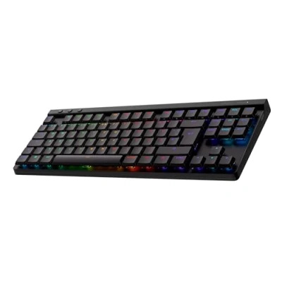 Obrázek Logitech G Bezdrátová plochá herní klávesnice G515 Lightspeed TKL, LIGHTSYNC RGB, tenký profil bez číselného bloku, klávesy PBT, dotykové mechanické spínače, německé rozložení QWERTZ bílá