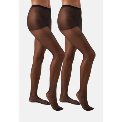 Obrázek DIM Sheer Thighs Sublim 2 PACK Punčocháče, Ženy, Velikost: 46/48, Black