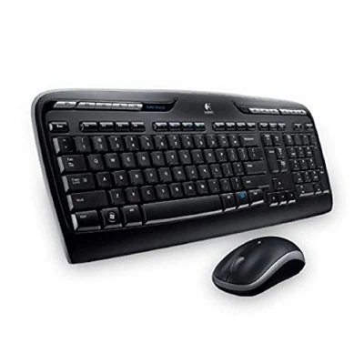 Obrázek Logitech MK330 Kabelloses Tastatur Maus Set, 2.4 GHz Verbindung via Unifying USB Empfänger, 4 programmierbare G Tasten, 12 bis 24 Monate Batterielaufzeit, PC/Laptop, Griechisches Layout Schwarz