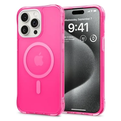 Obrázek CYRILL od Spigen Ultra Sheer Mag pouzdro kompatibilní s iPhone 15 Pro (2023) Hot Pink