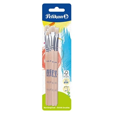 Obrázek Pelikan 720409 Štětiny štětec (druh: 613F) Obsah podle velikosti 2 x 4, 6, 8, 10 a 12