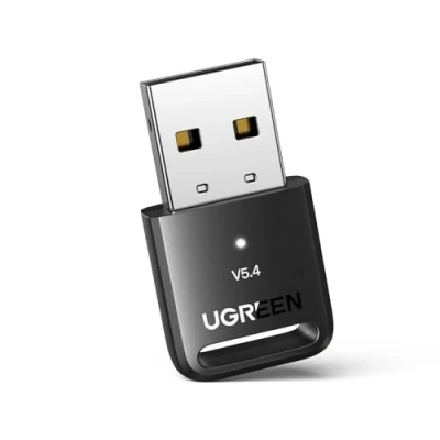 Obrázek UGREEN Bluetooth 5.4 adaptér pro PC, Stick myš, klávesnici, sluchátka, mobilní telefon, tablet, ovladač, USB Dongle Windows 11/10/8.1
