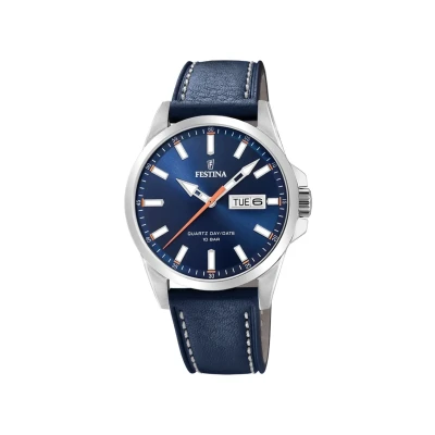 Obrázek Festina Pánské analogové hodinky Quarz s koženým řemínkem F20358/3, Náramek