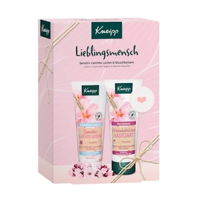 Obrázek Kneipp dárkové balení Lieblingsmensch sada: Sprchový balzám mandlové květy jemná pokožka (200 ml) + Sensitiv Lehké mléko vč. krabičky