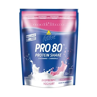 Obrázek inkospor Active Pro 80 Protein Shake, Raspberry Yoghurt, 500 g Bag