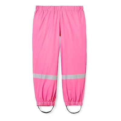 Obrázek Playshoes Unisex dětské nepromokavé kalhoty s laclem do deště bez podšívky Větru a Oblečení deště, Růžové pasu