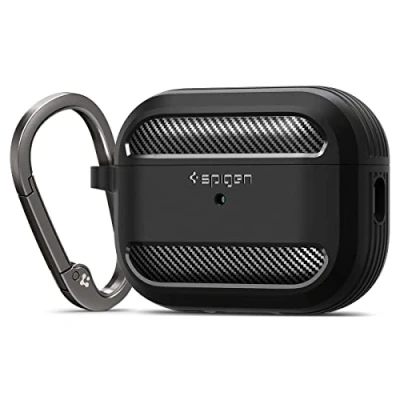 Obrázek Spigen Rugged Armor pouzdro Case kompatibilní s AirPods Pro 2. Generace (2023/2022) černé