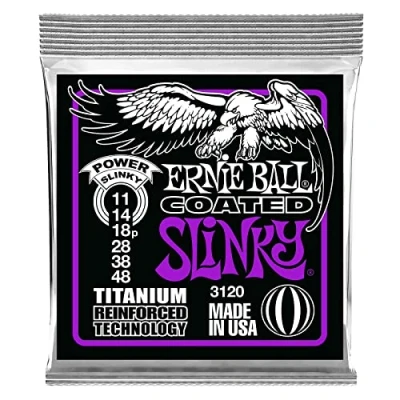 Obrázek Ernie Ball Elektrické kytarové struny Power Slinky Coated Titanium RPS, tloušťka 11 48