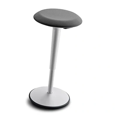 Obrázek Sedus se:fit, ergonomická stolička, stojací sedačka, pomůcka pro stání, šedá, plast, gumová noha, nastavitelná výška 53 80 cm