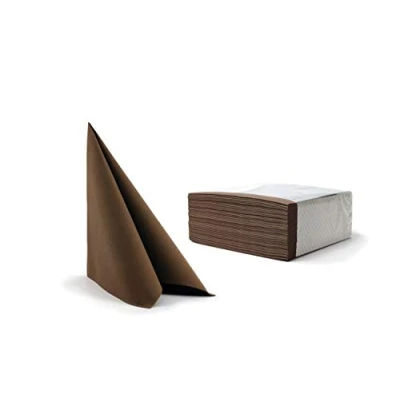 Obrázek Alvotex CHIC Airlaid 50 ubrousků, podobné látce, vysoce kvalitní, jednorázový ubrousek, hnědá, 40 x cm