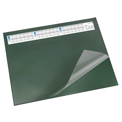 Obrázek Läufer 44531 Durella DS podložka na psací stůl s průhlednou podložkou a kalendářem, protiskluzová psaní, 40 x 53 cm, zelená