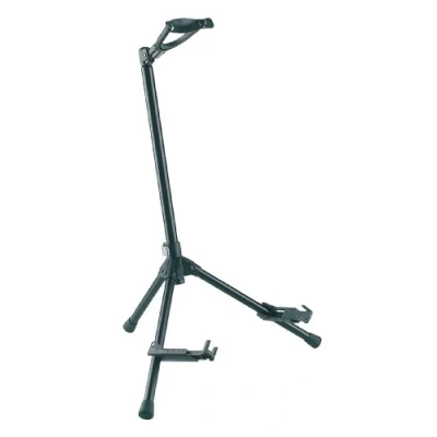 Obrázek K&amp;M 17685 Stojan na kytaru Memphis 10 černý výška 55 112 cm z oceli s bezpečnostním uzávěrem, nastavitelný