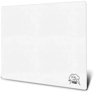 Obrázek SkyPAD Skleněná 3. 0 XL Gaming podložka pod myš s logem Cloud profesionální velká 400 x 500 mm bílá Speciální skleněný povrch vylepšenou přesností a rychlostí