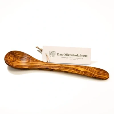 Obrázek DAS OLIVENHOLZBRETT ® lžíce 20 cm / standardní ze dřeva/olivového dřeva Loeffel