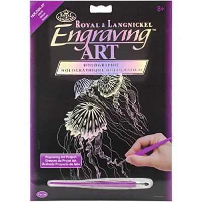 Obrázek Royal Brush Holografische Folien Gravur Kit, 20,3 x 25,4 cm, Qualle