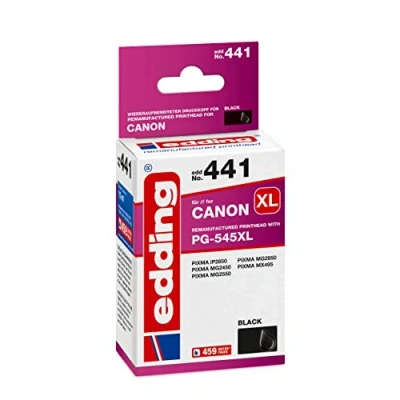 Obrázek edding patrona do tiskárny EDD 441 jednotlivá černá 15 ml dosah 455 stran nahrazuje Canon PG 545XL