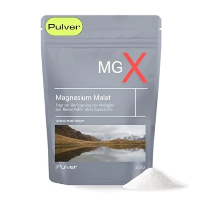 Obrázek MGX® Hořčíkový malátový prášek [350 g] Čistý magnéziový prášek, 2400 mg malátu hořečnatého bez přísad