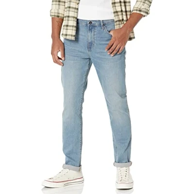 Obrázek Amazon Essentials Herren Jeans aus Komfortablem Stretch, Schmale Passform (Früher Goodthreads), Hellblau, 33W / 36L
