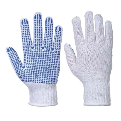 Obrázek Portwest Klassischer Noppen Handschuh, Größe: S, Farbe: Weiß/Blau, A111WBRS