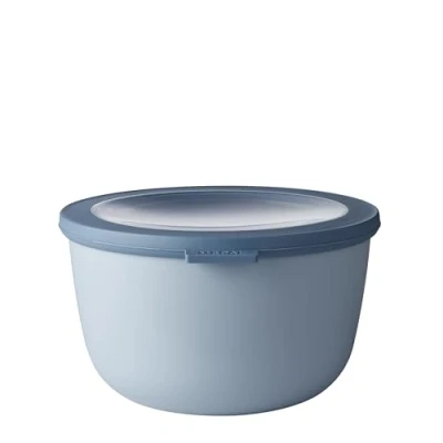 Obrázek Mepal Multi Bowl Cirqula Round dóza na zásoby s víkem vhodný jako vzduchotěsný úložný box do ledničky, nádobí mikrovlnné trouby a dózy uchovávání potravin 2000 ml nordic blue