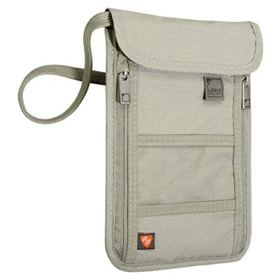 Obrázek Lewis N. Clark RFID Blocking Neck Stash pouzdro na občanský průkaz, 20 cm