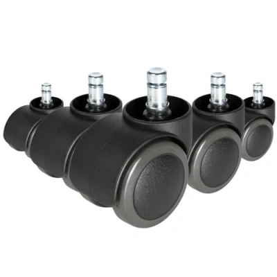 Obrázek hjh OFFICE 619030 5x nebrzděná kolečka ROLO FREE na židle pro tvrdé podlahy 10 mm / 50