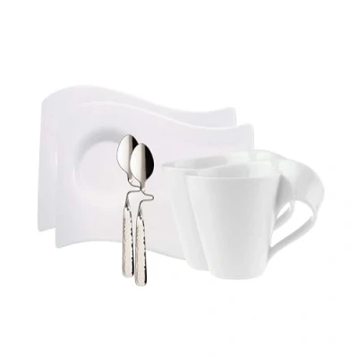 Obrázek Villeroy &amp; Boch NewWave 10 2484 8159 Sada 2 šálků s podšálkem a lžící