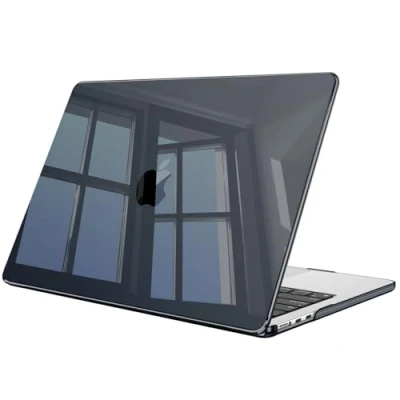 Obrázek Fintie pouzdro kompatibilní s MacBook Air M3 M2 13. 6 palců (2024 2022) A3113 A2681, ultratenké tvrdé ochranné Snap Case palců, černé