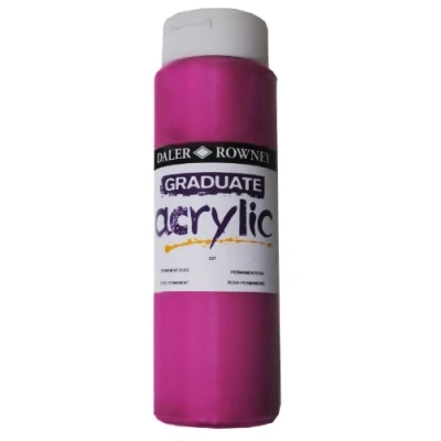 Obrázek Daler Rowney Graduate akrylová barva, 500 ml, permanentní růže, DR123500537
