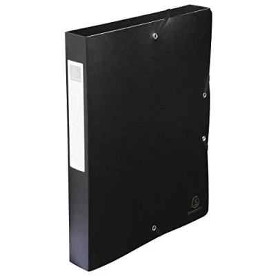Obrázek Exacompta 59781E Archivbox Exabox z PP 700µ, zadní strana 40 mm neprůhledná, DIN A4, černá